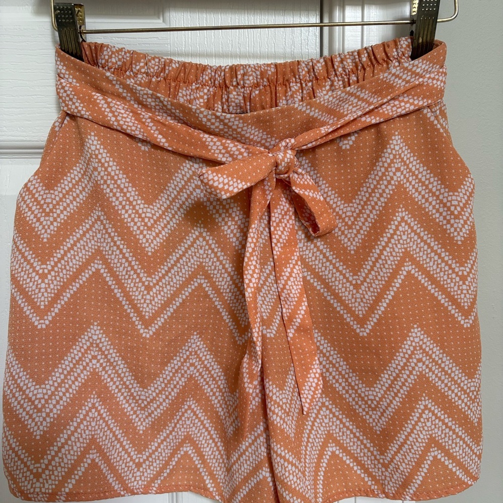 Orange Chevron Women's Shorts